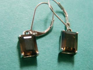 Smoky Quartz Pendant Necklace Earring Set Sterling Silver