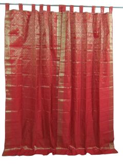 Indian Sari Curtains Dark Red Saree Curtain India Drapes Panel Door