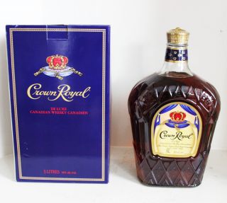 Crown Royal DeLuxe Whiskey BIG 3 Liter Bottle SEALED with Box