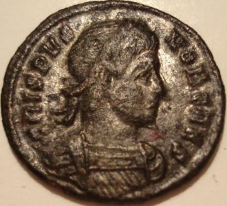 Crispus 317 326 Ad Roman Silvered Bronze Coin Votive