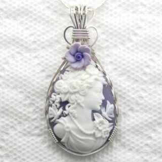  Goddess Butterfly Cameo Pendant Sterling Silver Custom Jewelry Design