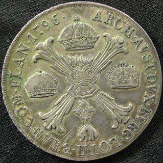 Italy Crocione Kronenthaler 1796 Silver Coin KM 239 RARE Coin 64013