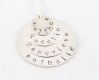 Sterling Silver Necklace Custom Personalized Handstamped Personalised