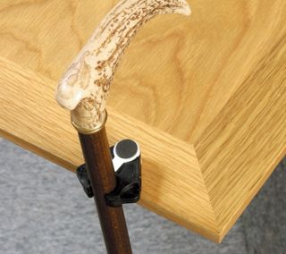 Walking Stick Cane or Crutch Clip on Table Holder Rest