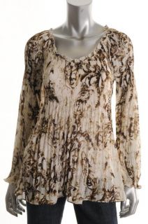 Sunny Leigh Juliette Brown Cream Crystalized Floral Long Sleeve
