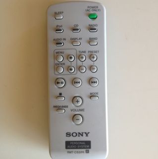 Original Sony Personal Audio System RMT CS2iPA Remote Control