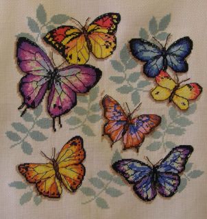  Best Supplies Store Completed Finished Cross Stitch Butterfly