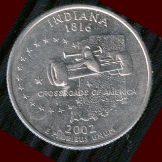  500 Indianapolis Commemorative State Quarter 2002 D Denver Mint