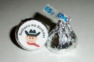 324 Cowboy Birthday Party Favors Hershey Kiss Labels