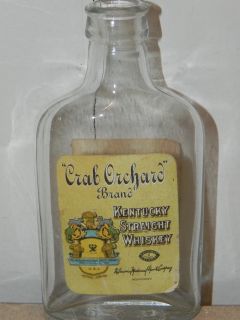1934 empty Crab Orchard Kentucky Straight Whiskey mini bottle from