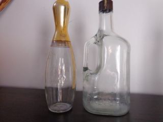  Clear Glass Liquor Bottle Decanters   Beams #8 Pin Bottle, 7 Crown PH