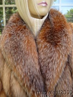 Beautiful Crystal Fox Fur Coat Sz 12 14