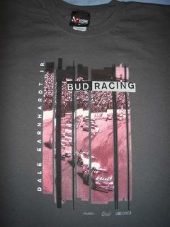 Dale Earnhardt Jr. Junior Budweiser Nascar Racing Gray T Shirt Adult X