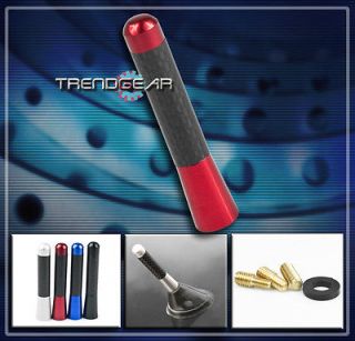  FIT 3 SHORT ROOF RADIO SCREW BASE TYPE ANTENNA RED/REAL CARBON FIBER