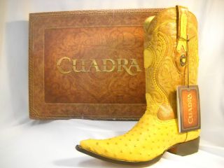 new CUADRA amarillo AUTHENTIC OSTRICH COWBOY BOOTS *ALL SIZES* western