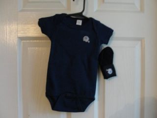 Dallas Cowboys Baby One Piece 3 6 Months with Socks Navy Blue SM Logo