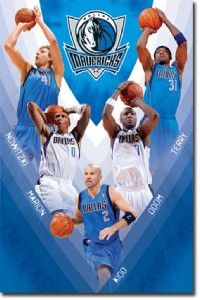 Dallas Mavericks Team Nowitzki Marion Odom Terry Kidd Poster Print