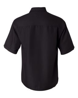 Cubavera Adult Diagonal Twill with 1/4 Inset Panel Camp Shirt