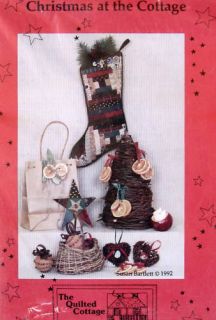 Quilted Cottage Crazy Christmas Stocking Pattern Cabin