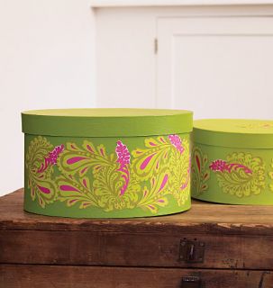 Fresh Paisley Damask Toils Green Hot Pink Stickers Decals Walls Wood