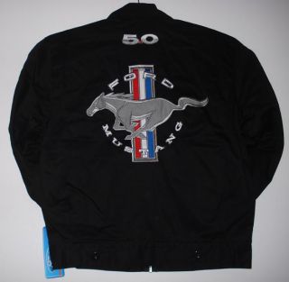  FORD MUSTANG RACING MECHANIC EMBROIDERED JACKET JH DESIGN XL