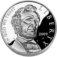 2009 P Abraham Lincoln Commemorative Silver Dollar Proof Coin Set w