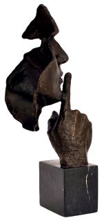 Salvador Dali Hommage Bronze Sculpture The Silence 100 Bronze