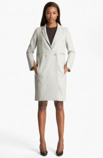 Carven Double Breasted Wool Blend Coat