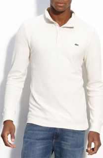 Lacoste Lightweight Ribbed Henley Sweater