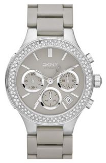 DKNY Large Ceramic Chronograph Bracelet Watch