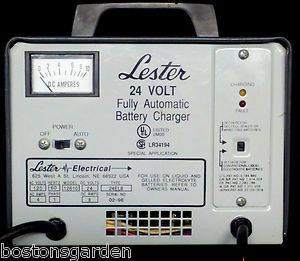 LESTER Electrical 24 Volt Fully Automatic Chair Battery Charger 8 amp