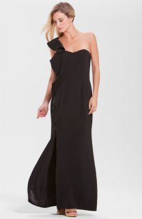 Laundry by Shelli Segal Ruffle One Shoulder Gown