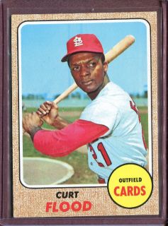 search our store pesamember 1968 topps 180 curt flood ex mt # d57049