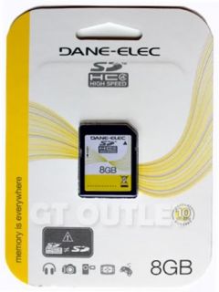 8GB SDHC High Speed Memory Card by Dane Elec Brand New 5390800088267