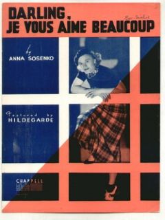 Darling Je Vous aime Beaucoup 1935 Hildegarde Vintage Sheet Music