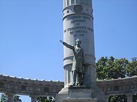 Large Davis memorial on Monument Avenue in Richmond, Virginia