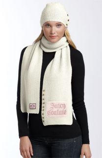 Juicy Couture Buttons Scarf & Hat Set