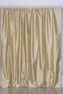 Cream Art Silk Custom Made Curtains Drapes Panels Rod Pocket