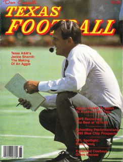 1986 Dave Campbells Texas Football Magazine Sherrill