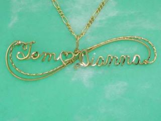 Personalized Sweetheart Necklace with Two Names & A Heart Designed in