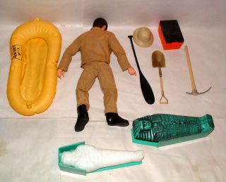 1970s Hasbro Gi Joe Recovery of The Lost Mummy Accessories with Figure