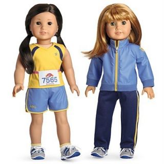 American Girl 2 in 1 Running Track Outfit set for your doll Shoes New