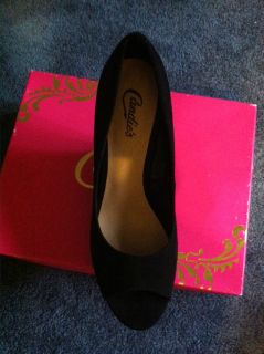 Candies Camalory Black Wedge Ladies Shoes Size 9 5