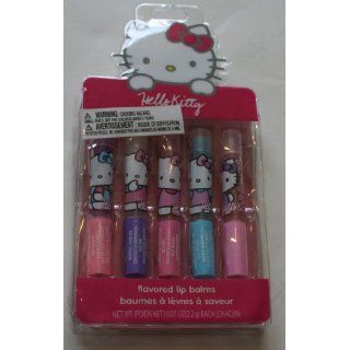 Hello kitty 5 flavored Lip Balm Gift Set stawberry,cherry,,blueberry