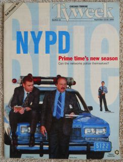David Caruso Dennis Franz NYPD BLUE TV guide Sept 12 1993 Fall New