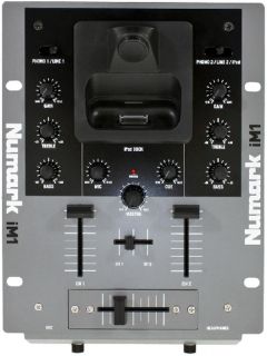  IM1 COMPACT TABLETOP TWO CHANNEL DJ MIXER WITH BUILT IN IPOD DOCK NEW
