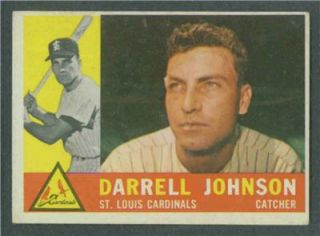 1960 Topps 263 Darrell Johnson Cardinals VG EX