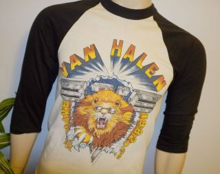  Halen Vtg Concert Tour Jersey Shirt M 80s Eddie David Lee Roth