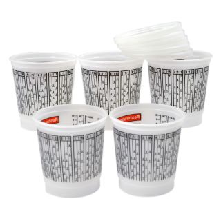 Custom Shop Universal Paint Mixing Cups with Lids 5 Piece Set 1 2 Pint