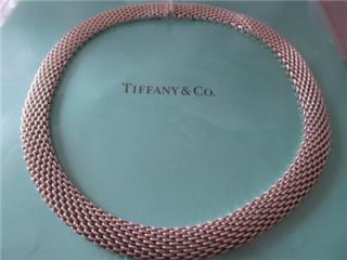 tiffany co somerset mesh sterling silver necklace